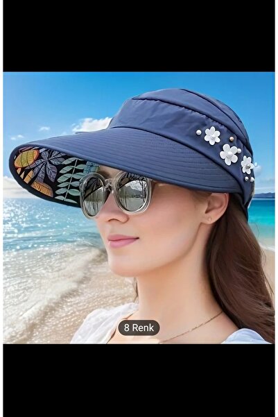 Betülce Pălărie pliabilă pentru femei cu model de flori de sezon nou