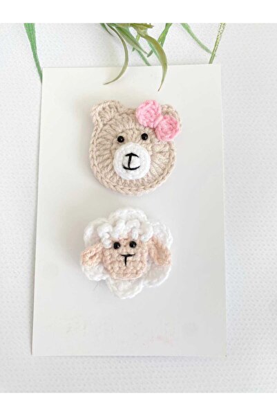 Kadın Girişimciler Atölyesi Cotton Kuzum & Bow Teddy Bear Set Newborn Baby Bu...