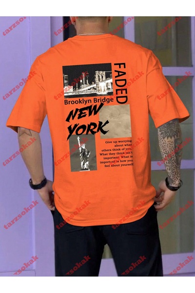 Tarzsokak تي شيرت صيفي موديل 3238 للرجال، بياقة قريبة وأكمام قصيرة، للاستخدام...