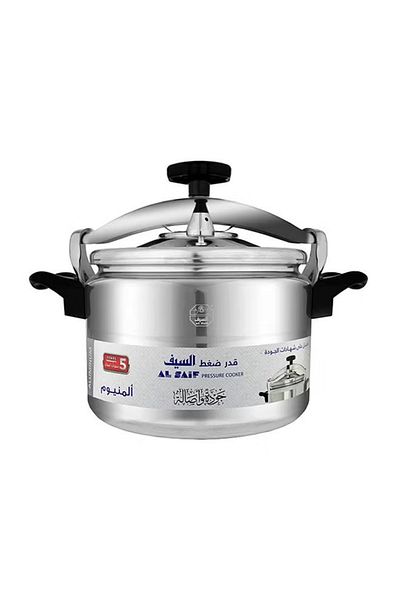 ALSAIF Al Saif Aluminum Pressure Cooker Size: 9liter, Color: Silver