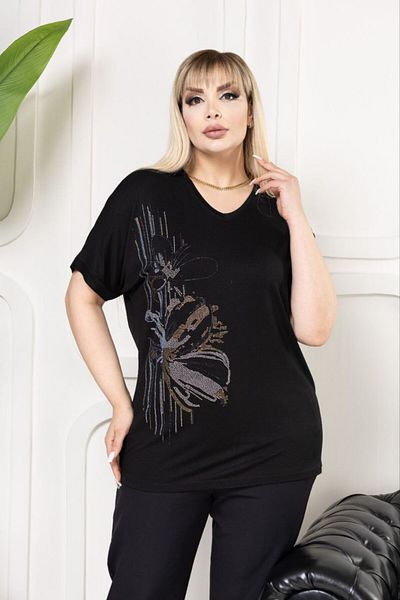 VERA COLLECTİON Battal Size Full Lichra Stone Embroidered Women's Bluz