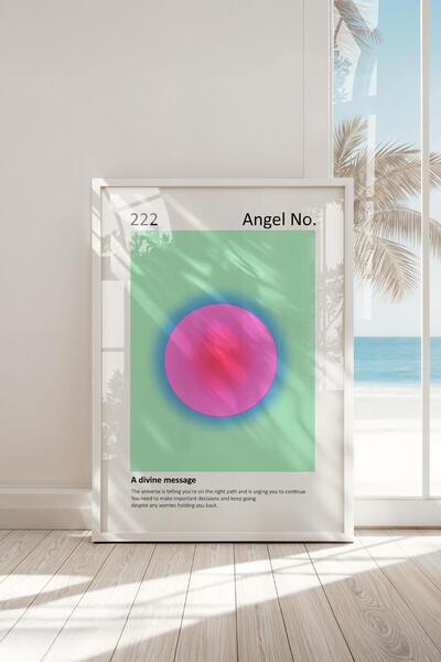 Buka Shops Çerçeveli İlham Verici "222 Uyum" Premium Tablo: Hayatınızla Uyumlanın