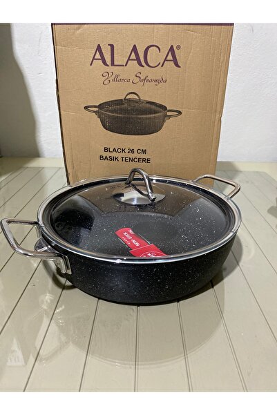 Alaca 26 cm granit basık tencere