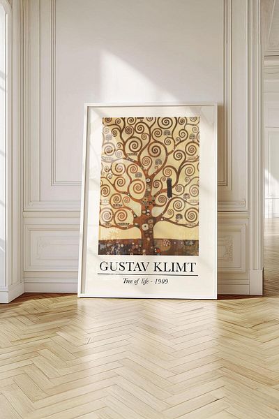 Buka Shops Capodopere Gustav Klimt înrămate: Set de picturi premium din 3 piese din Epoca de Aur