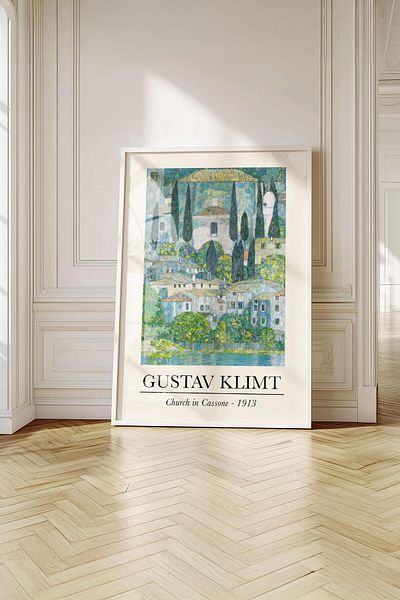 Buka Shops Tablou premium Gustav Klimt „Biserica Cassone” în rama: peisaj italian și pace