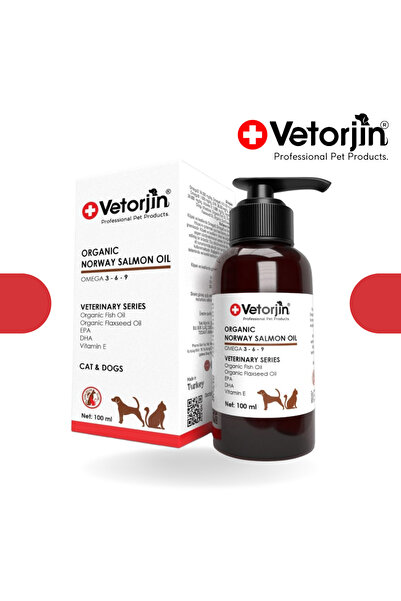 Vetorjin Kedi Köpek Norveç Somon Balık Yağı Deri Tüy Eklem Sağlığı Bağışıklık 100 ml