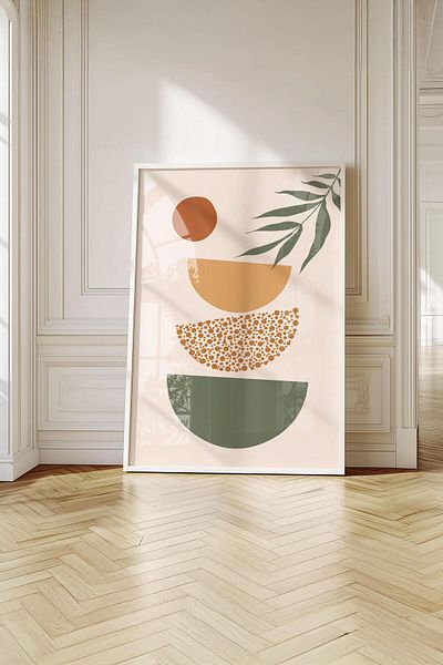 Buka Shops Cadrul Cercei Geometrici Pictură Premium: Artă Abstractă Modernă și Design Minimalist