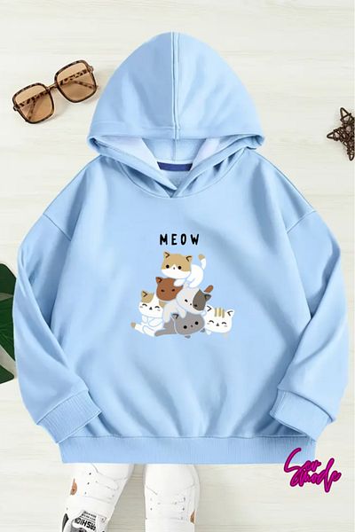 SevMode SWEATSHIRT CU GLUGĂ IMPRIMAT UNISEX COPII