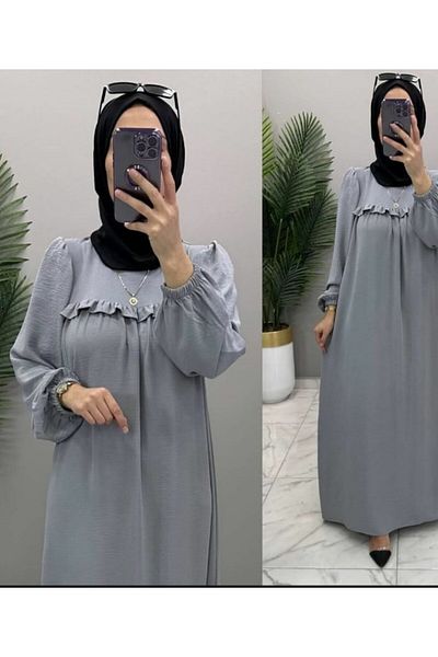 MODA Hijab Dress with Ruffled Robe
