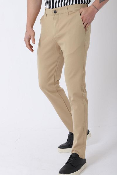 Stilkombin Narrow Leg Fabric Trousers Dp_0396