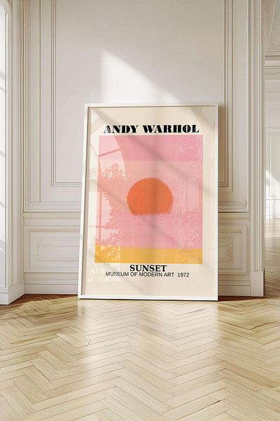 Buka Shops Pictură premium Andy Warhol „Sunset” în rama: apus de soare fierbinte al pop art