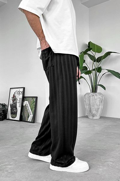 HAFKAGİYİM Black Soft Stride Baggy Trousers