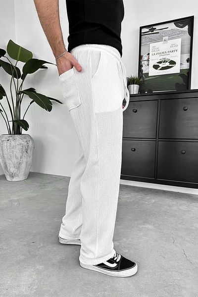 HAFKAGİYİM Ecru Breeze Soft φαρδύ παντελόνι