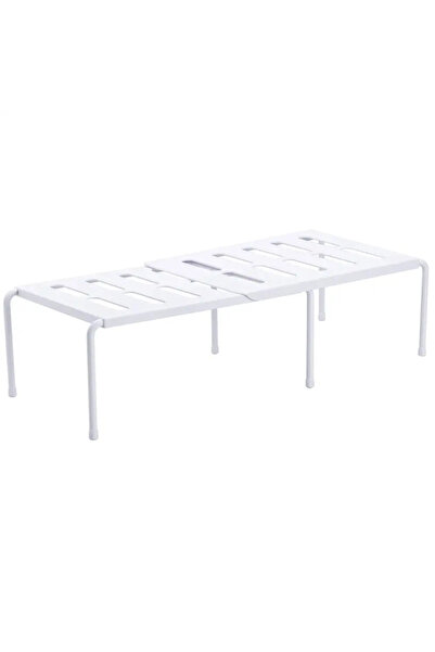 Choice HE11-0003- منظم أحذية أبيض قابل للتعديل مصنوع من مادة ABS - رف تخزين ق...