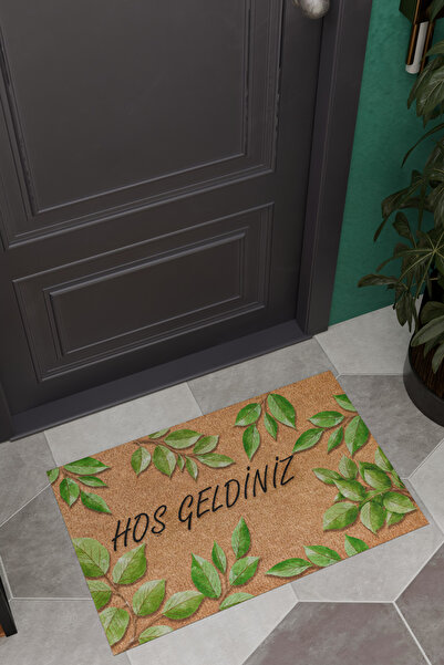 Charmbi Yaprak Dekoratif Çok Amaçlı İç ve Dış Kapı Paspası