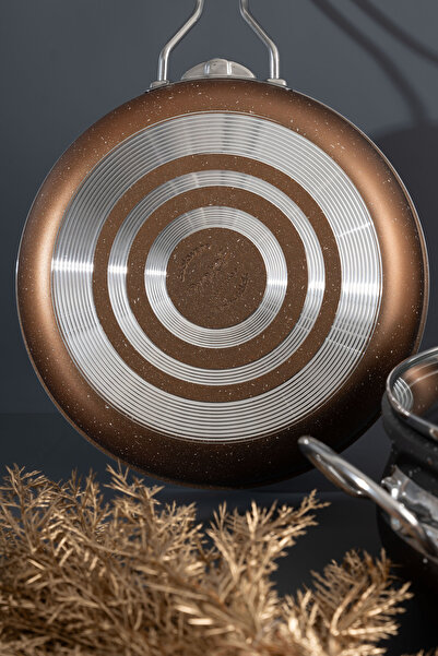 Skygo 7 Parça Siyah Granit Tencere Seti - Zarif Tasarım ve Dayanıklı Çözümler 24 cm