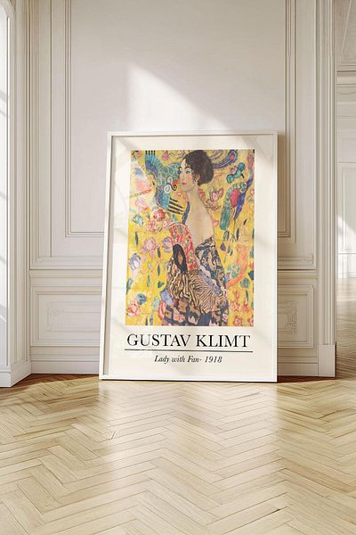 Buka Shops Colecția „Capodopere colorate” Gustav Klimt înrămată: Set de picturi premium din 3 piese Viennese Elegance