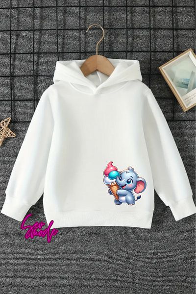 SevMode SWEATSHIRT CU GLUGĂ IMPRIMAT UNISEX COPII