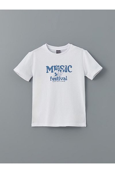 LC Waikiki Νέα σεζόν Crew Neck Boy's Tisort - S5I405Z4