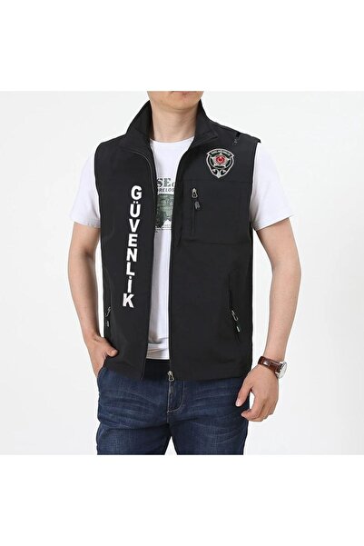 ARTHUR Nakış Işlemeli 4 Cepli Astarsız Özel Güvenlik Yeleği