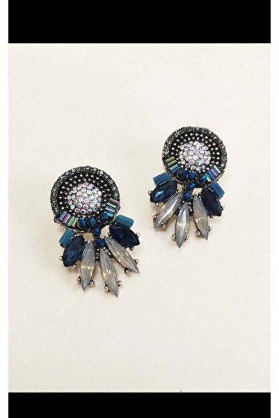 ISTBIRD ACCESSORIES Mavi taşlı küpe