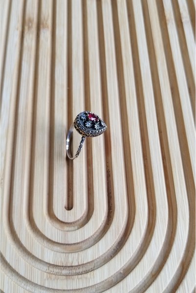 Ervanur 925 Ayar Gümüş Damla Model Otantik Kadın Yüzük
