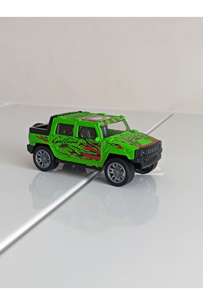 Fidan oyuncak سيارة جيب هامر معدنية من سحب قطرة باللون الأخضر