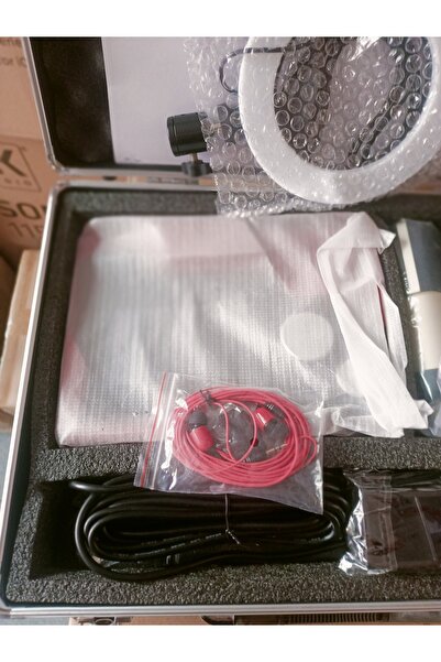 Mito MİTO K8 PROFESYONEL TİK TOK CANLI YAYIN MİKROFON SETİ-SES KARTI VE LED IŞIKLI