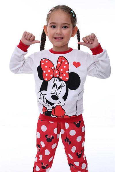 minikiss Printed 2 Thread Combed Cotton Girls' Bottom and Top Set