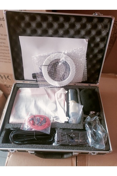 Mito MİTO K8 PROFESYONEL TİK TOK CANLI YAYIN MİKROFON SETİ-SES KARTI VE LED IŞIKLI