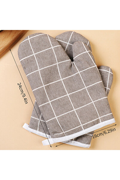 Choice شبكة رمادية قطعة واحدة قفازات خبز المطبخ قفازات فرن الميكروويف مقاومة لدرجات الحرارة العالية وعازلة