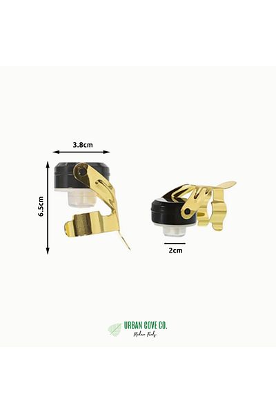 UrbanCove Co Stainless Steel & Stopper - Black and Gold - 100% Leakproof