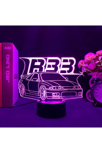 Choice USB Plug YD-5071 Sports Car 3d Illusion Lamp for Kids Bedroom Decor Nightlight Touch Sensor Atmosphe