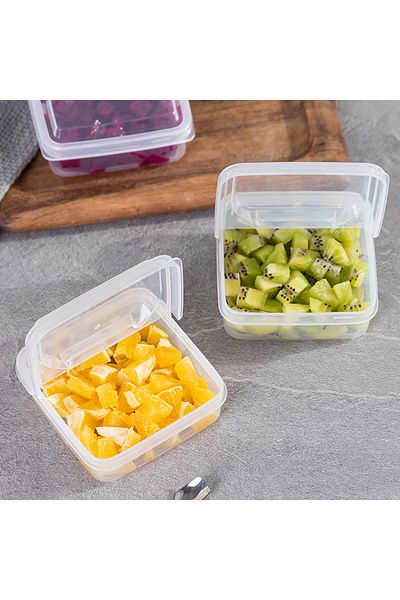 Choice transparent 2pcs 1/2/3PC Transparent plastic flip storage box, square PP box, small items, jewelry,