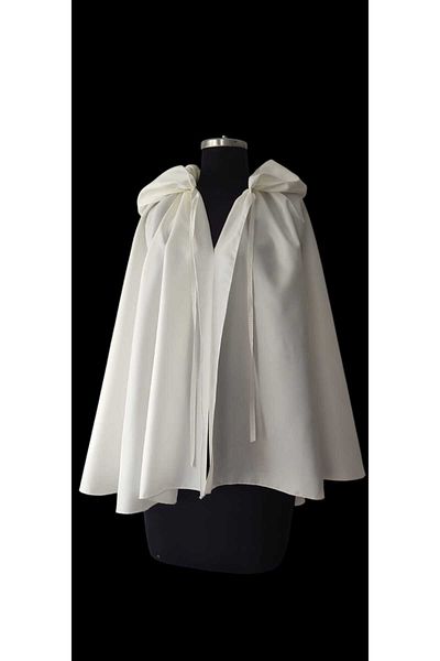 MODA NUR Bolero Cape,Hooded Bolero, Cream Cape ,Bridal Cape
