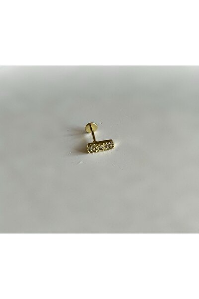 Bijou Luz Çizgi Zirkon Taşlı Tragus Piercing