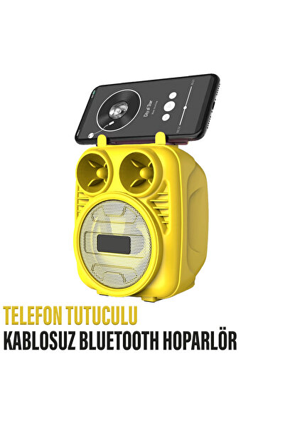 EXENAR Kablosuz Bluetooth Hoparlör Speaker  Telefon Tutucu Rgb Hoparlör Renkl...