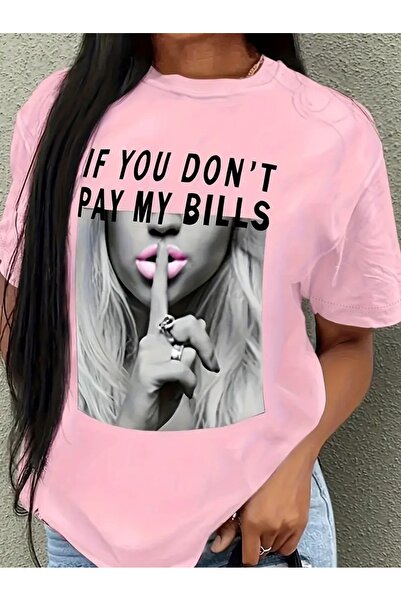 AZIZI TEKSTIL Shut Up Printed T-Shirt, Μπλουζάκι με κοντό μανίκι Crew Neck Ca...