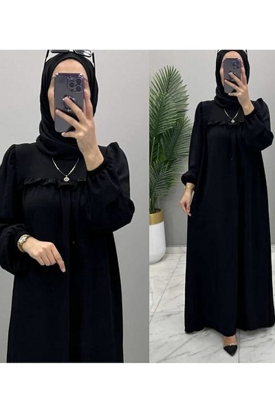 MODA Hijab Dress with Ruffled Robe