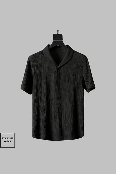 stawles wear Uniszex rövid ujjú póló, fekete-fehér öltöny