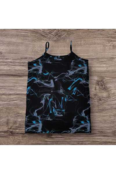 ESTA STORE Multicolor Digital Printing Narrow Fit Thick Fabric Rope Strap Undershirt