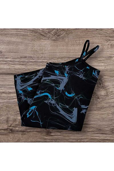 ESTA STORE Multicolor Digital Printing Narrow Fit Thick Fabric Rope Strap Undershirt