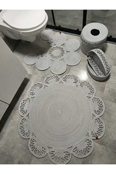 ADES HOME DESİGN Jüt,Banyo Takımı,Banyo Seti,Banyo Paspası, Paspas Takımı,Mak...