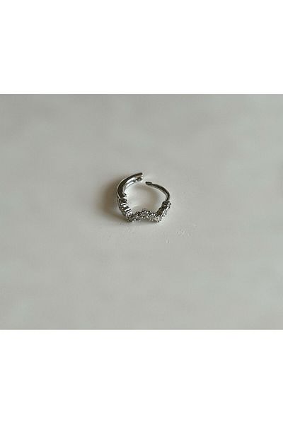 Bijou Luz Silver Zigzag Pattern Hoop Piercing