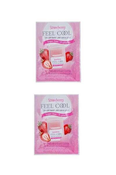FEEL فيل كول شرائح معطره للفم بنكهة الفراولة - 2 حبه