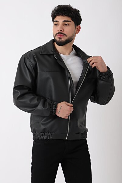 Stilkombin Παλτό από συνθετικό δέρμα με γιακά ελαστική μέση 1787_50446