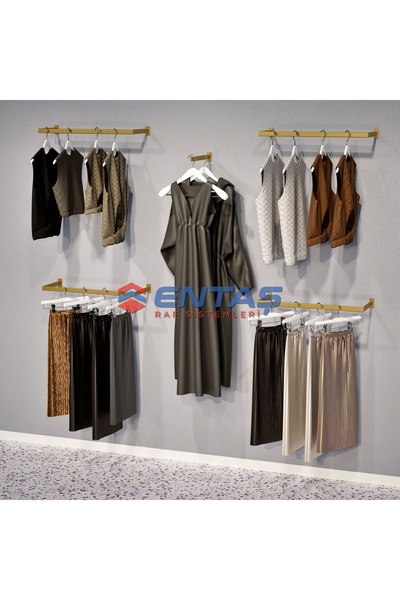 RAF MARKETİ 190*H:220,Giyinme Odası Rafı,Askılık Sistemi, Mağaza Raf Sistemi,Butik Raf Sistemi