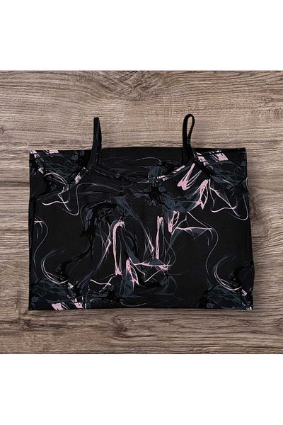 ESTA STORE Multicolor Digital Printing Narrow Fit Thick Fabric Rope Strap Undershirt