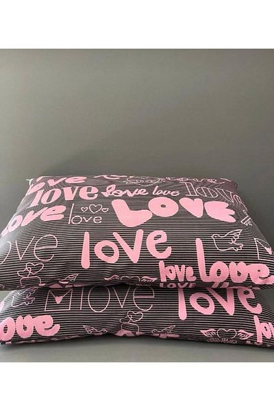 Belsina Home Love Pattern Zippered 2 Pieces 50X70 Pillow Case
