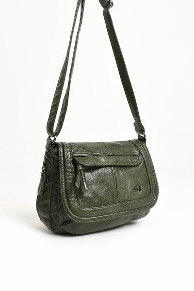 yuzuco Τσάντα ώμου από συνθετικό δέρμα πράσινο (Μοντέλο: 571-11-13E)